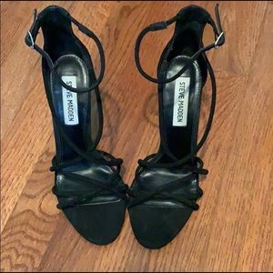 Steve Madden Black Strappy Heels